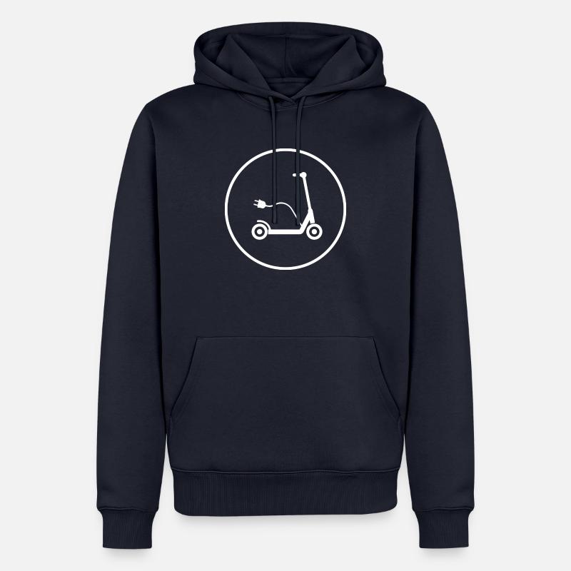 E-Scooter E-Roller Scooter - Männer Premium Bio Hoodie - Navy