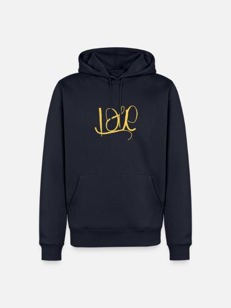 Goldige Liebe Kaputzenpullover - Männer Premium Bio Hoodie - Navy