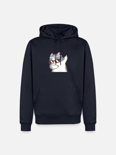 Katze mit Dab - Männer Premium Bio Hoodie - Navy