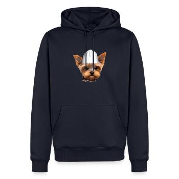 Yorkshire Terrier Cooking Puppy Restaurateur Dog - Men’s Premium Organic Hoodie - navy - Front - Nico (187cm)