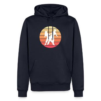 Dancing Dance Music - Männer Premium Bio Hoodie - Navy - Vorne - Nico (187cm)