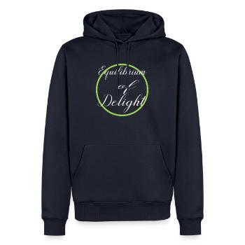 present idea maintaining balance life balance - Männer Premium Bio Hoodie - Navy - Vorne - Nico (187cm)