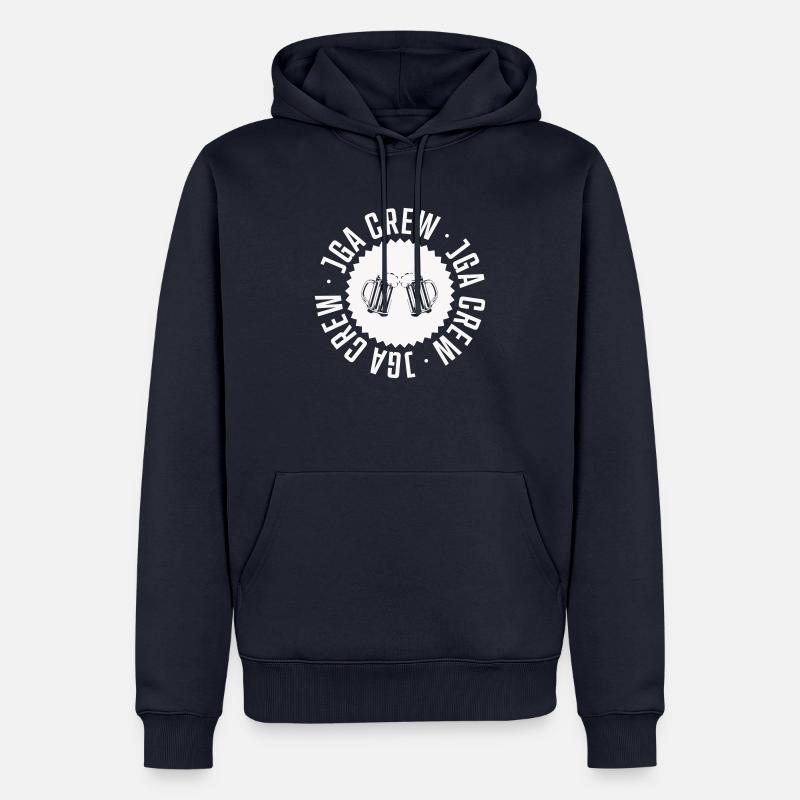 jga crew bier - Männer Premium Bio Hoodie - Navy
