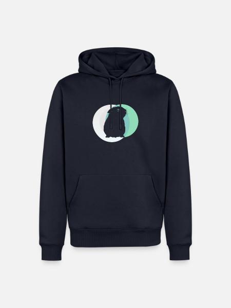 Meerschweinchen Verhalten Kaefig - Männer Premium Bio Hoodie - Navy