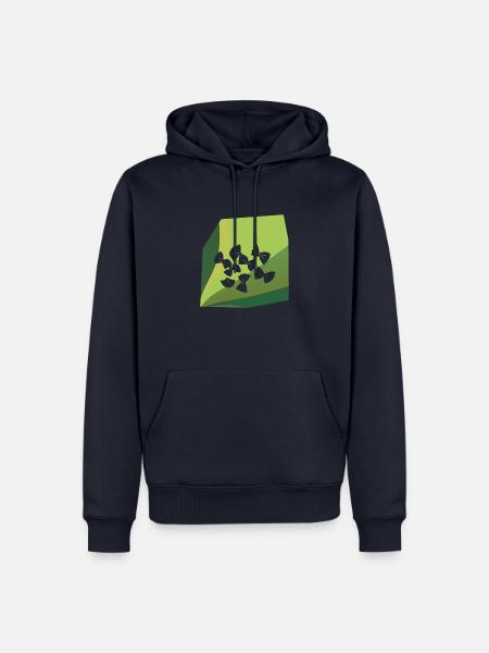 Nudeln Pasta - Männer Premium Bio Hoodie - Navy