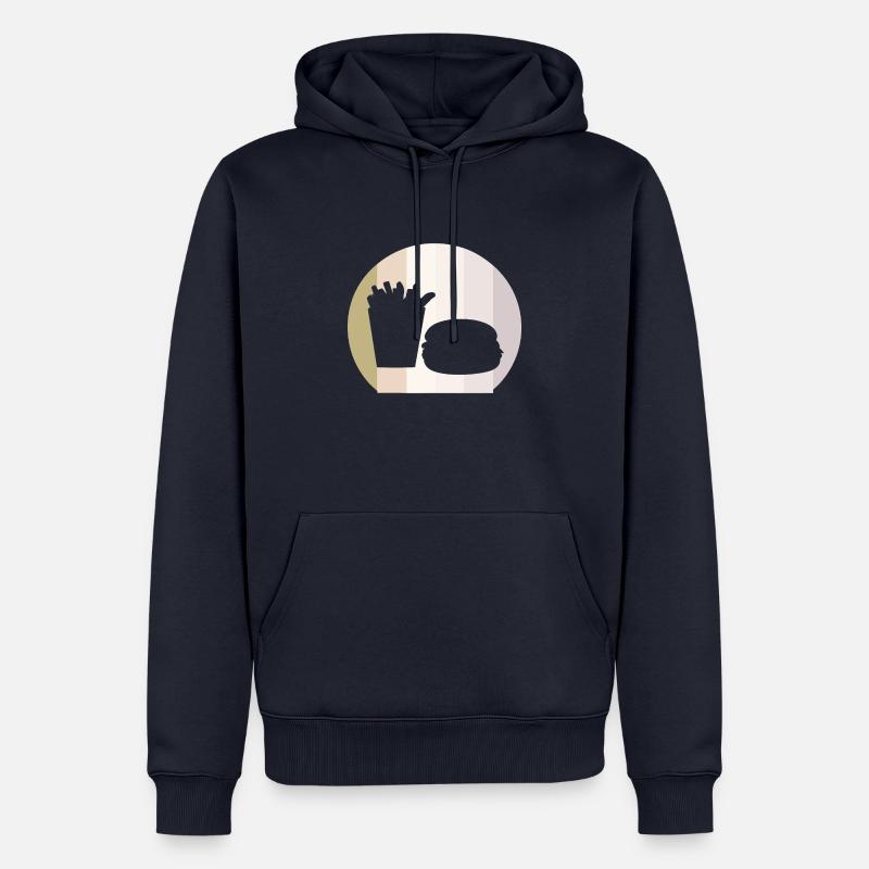 Burger BBQ Cheeseburger - Sweat à capuche Premium bio Homme - bleu marine