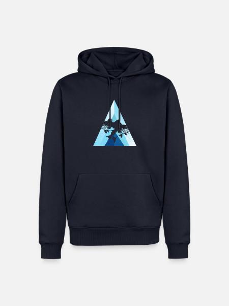 Barsch Angelrute Fischarten - Männer Premium Bio Hoodie - Navy