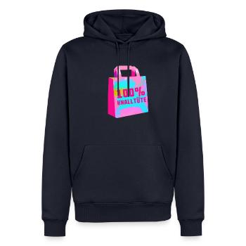 knalltüte, 100%, bunte tüte,tüte,graffiti - Männer Premium Bio Hoodie - Navy - Vorne - Nico (187cm)