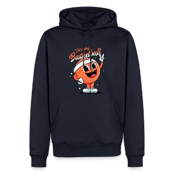 Basket-ball Joueurs de basket-ball Joueurs de basket-ball - Sweat à capuche Premium bio Homme - bleu marine - Devant - Nico (187cm)
