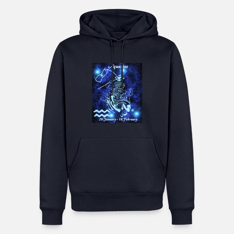 Sternzeichen Wassermann, Sternenbild, Astrologie - Männer Premium Bio Hoodie - Navy