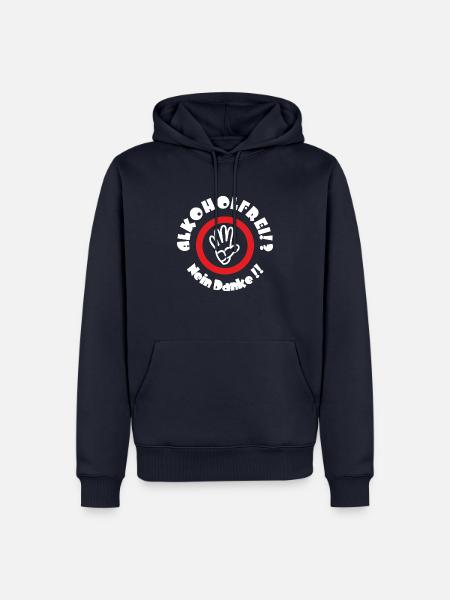 Alkoholfrei Nein Danke - Männer Premium Bio Hoodie - Navy