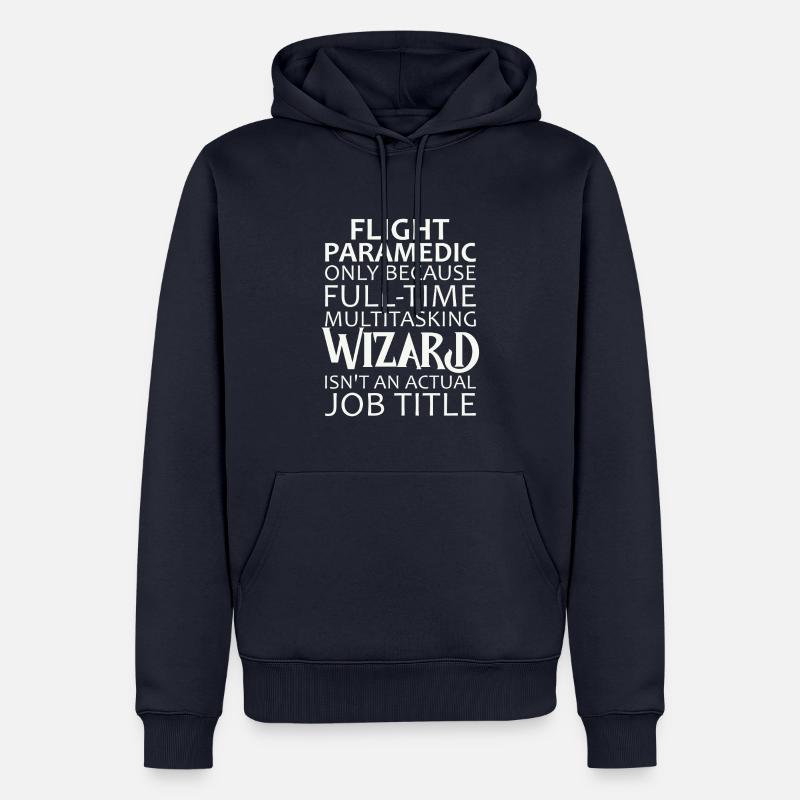Flight Paramedic Wizard Luftrettung - Männer Premium Bio Hoodie - Navy