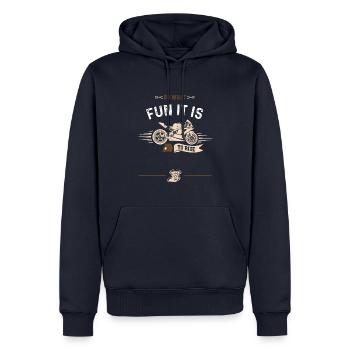 Oh What Fun it is to Ride - Men’s Premium Organic Hoodie - navy - Front - Nico (187cm)