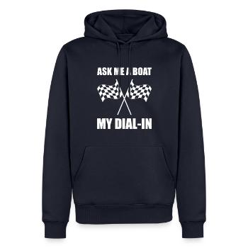 Bateau de course à moteur Bateau de sport Bateau Cadeau - Sweat à capuche Premium bio Homme - bleu marine - Devant - Nico (187cm)