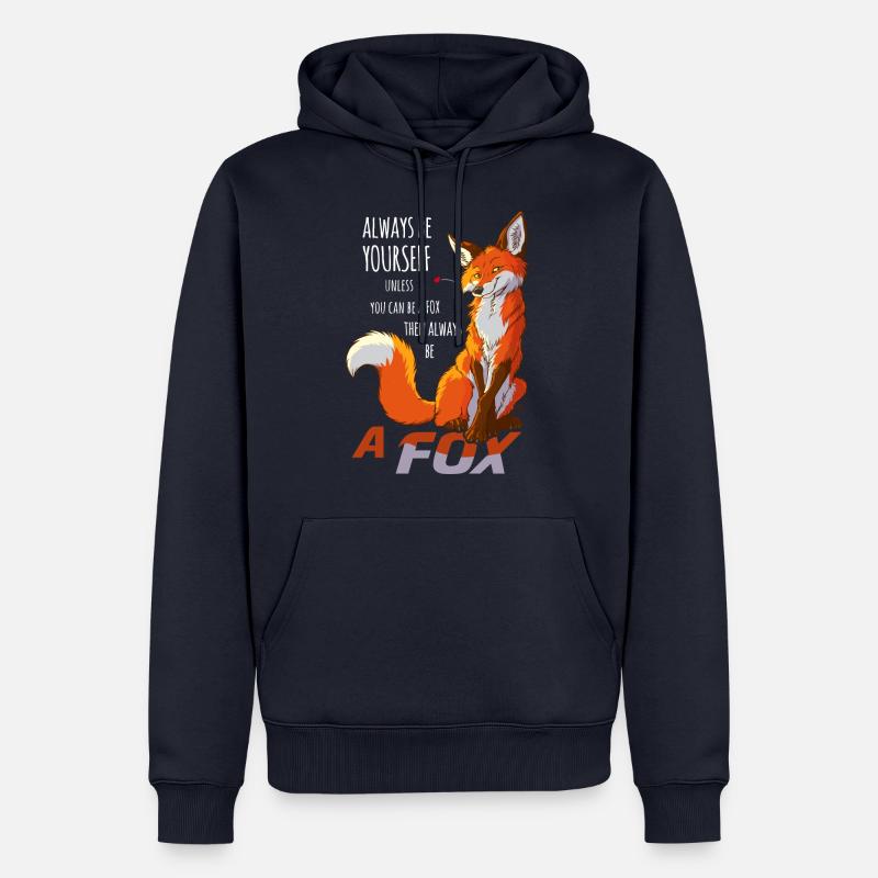 Sei immer du selbst, sei Fuchs - Männer Premium Bio Hoodie - Navy