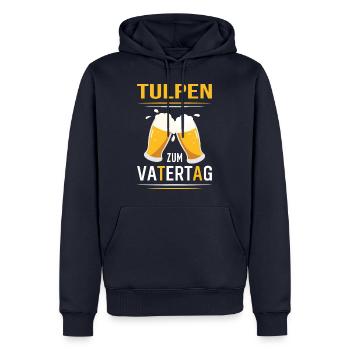 Tulpen zum Vatertag - Männer Premium Bio Hoodie - Navy - Vorne - Nico (187cm)