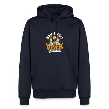 Keine Zeit mein Volk braucht mich - Superheld - Männer Premium Bio Hoodie - Navy - Vorne - Nico (187cm)