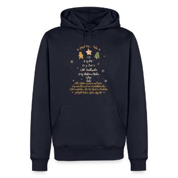 Weihnachtsbaum Plätzchen Kekse Rezept Weihnachten - Männer Premium Bio Hoodie - Navy - Vorne - Nico (187cm)