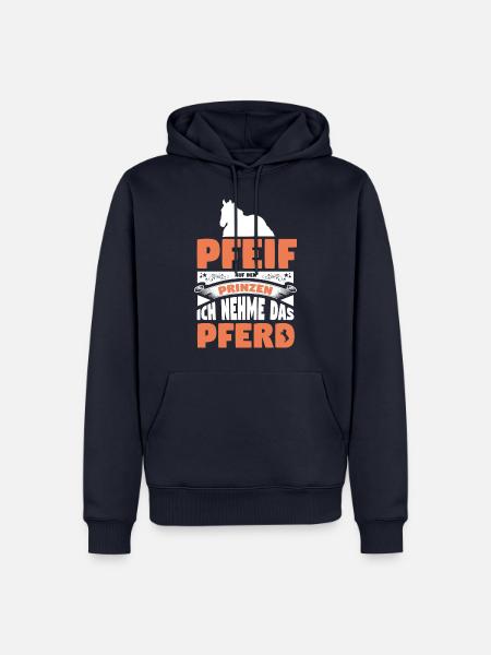 Pferd Pferde - Männer Premium Bio Hoodie - Navy