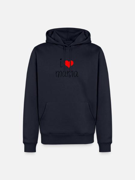 Ich liebe Mama - Männer Premium Bio Hoodie - Navy