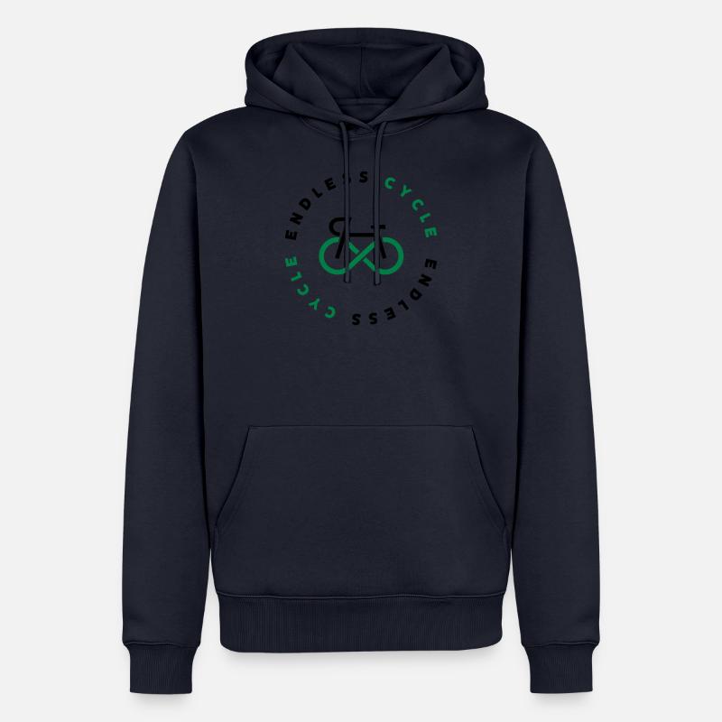 Endless Cycle 2C Farbwechsel - Männer Premium Bio Hoodie - Navy