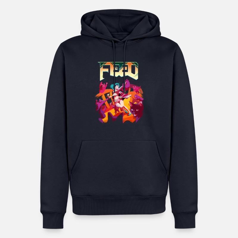 FEED - Sweat à capuche Premium bio Homme - bleu marine
