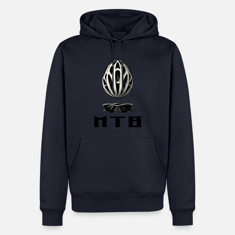 Vélo VTT - Sweat à capuche Premium bio Homme - bleu marine