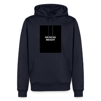 Black and White Typography - Männer Premium Bio Hoodie - Navy - Vorne - Nico (187cm)