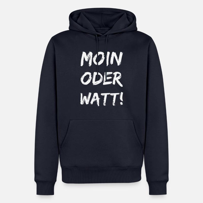 moin oder watt - Männer Premium Bio Hoodie - Navy