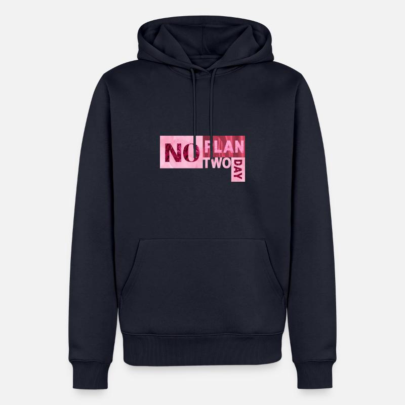 No Plan two day - Männer Premium Bio Hoodie - Navy