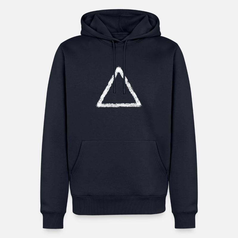 Graffiti blanc triangle - Sweat à capuche Premium bio Homme - bleu marine