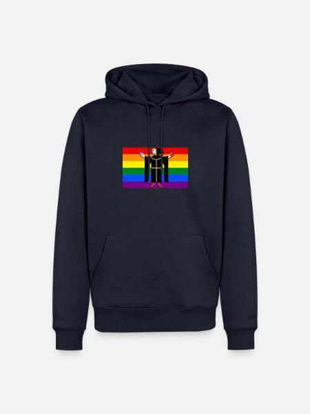 Rainbow Pride Munich / München Flag - Männer Premium Bio Hoodie - Navy