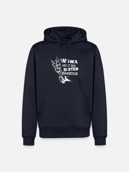 Wowa macht den besten Schaschlik Geschenk Mangal - Männer Premium Bio Hoodie - Navy