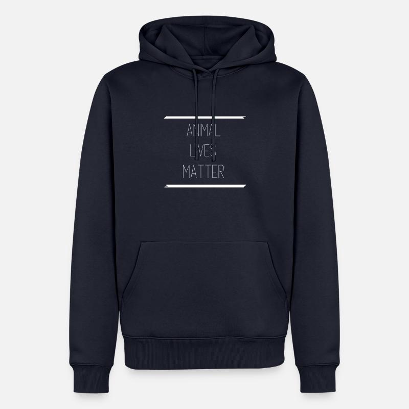 La vie animale compte - Sweat à capuche Premium bio Homme - bleu marine