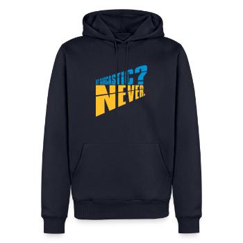 me sarcastic never Zitat - Männer Premium Bio Hoodie - Navy - Vorne - Nico (187cm)