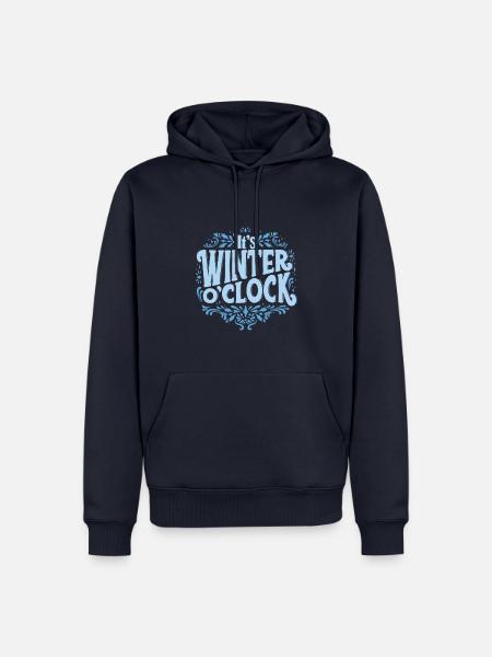 it's winter o'clock - Männer Premium Bio Hoodie - Navy