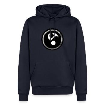 Yin Yang Sign Symbol Peace Happiness Vector 1 - Men’s Premium Organic Hoodie - navy - Front - Nico (187cm)