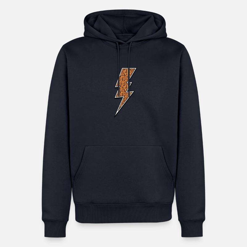 Leopard Blitz - Männer Premium Bio Hoodie - Navy