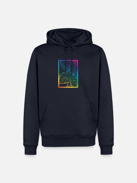 Lotus Lotusblume - Männer Premium Bio Hoodie - Navy