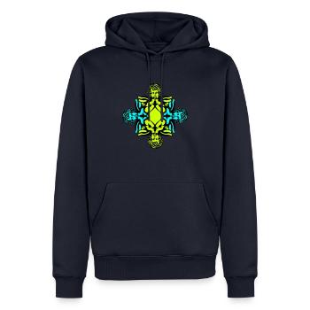 Ange - Sweat à capuche Premium bio Homme - bleu marine - Devant - Nico (187cm)