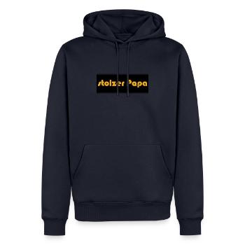 stolzer Papa - Männer Premium Bio Hoodie - Navy - Vorne - Nico (187cm)