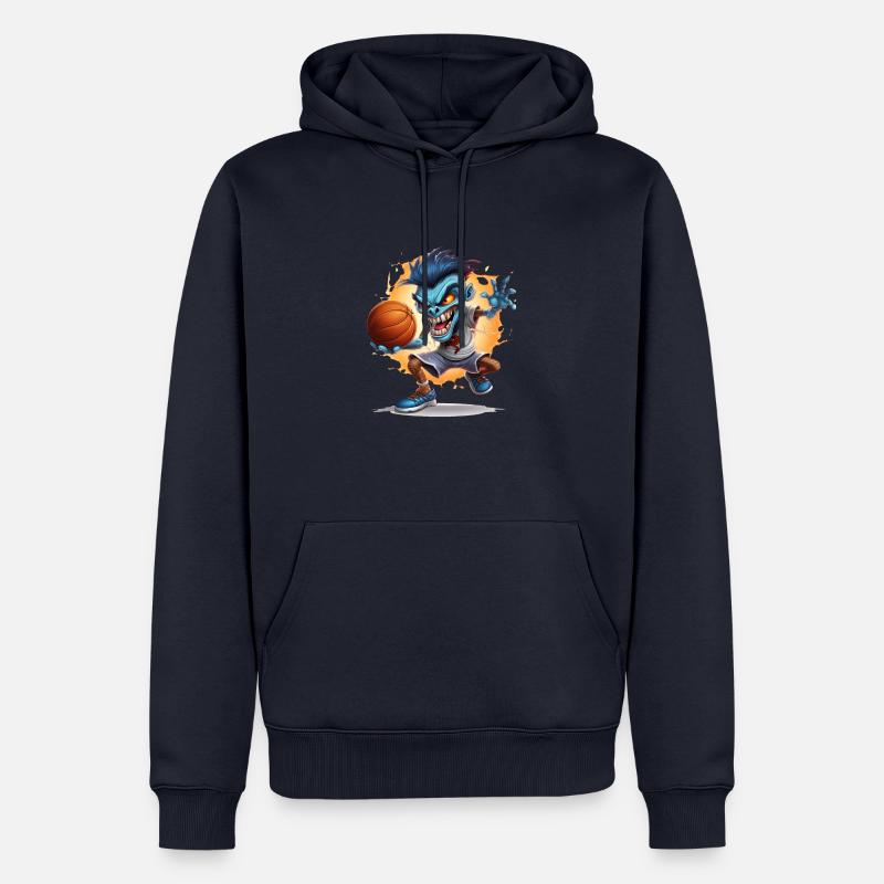 Blue Demon Dunk: Hell’s Hoops Showdown Tee! - Sweat à capuche Premium bio Homme - bleu marine