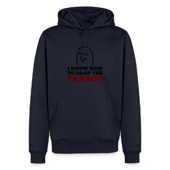 The Parrot - Männer Premium Bio Hoodie - Navy - Vorne - Nico (187cm)