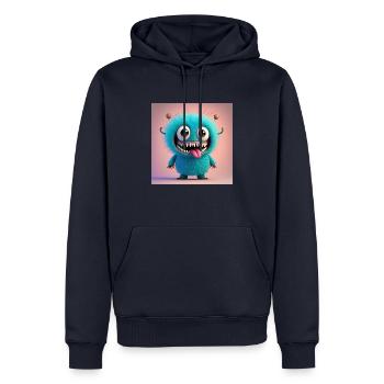 Happy Halloween niedliches Monster gruselig lustig gruselig - Männer Premium Bio Hoodie - Navy - Vorne - Nico (187cm)