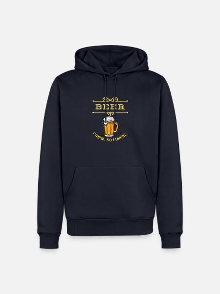 Beer - Männer Premium Bio Hoodie - Navy