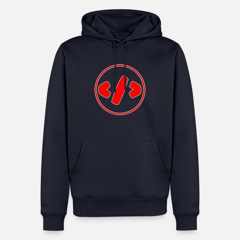 Coding Logo - Männer Premium Bio Hoodie - Navy