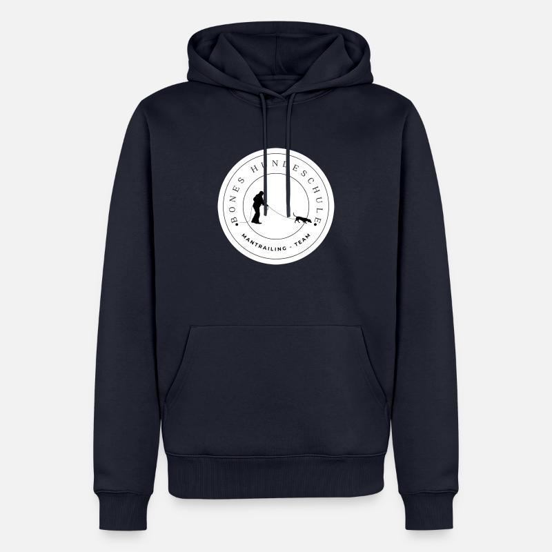 Bones Hundeschule Mantrailing Team - Männer Premium Bio Hoodie - Navy