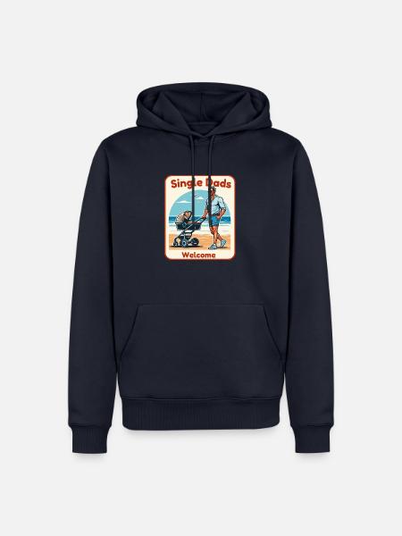 Single Dads Welcome - Men’s Premium Organic Hoodie - navy