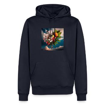Spring Summer - Men’s Premium Organic Hoodie - navy - Front - Nico (187cm)