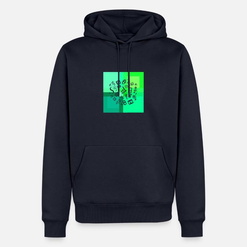 Math arithmetic problems - Men’s Premium Organic Hoodie - navy